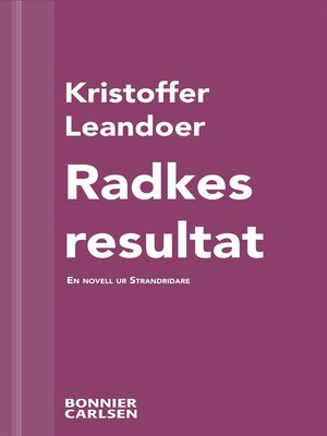 cover image of Radkes resultat